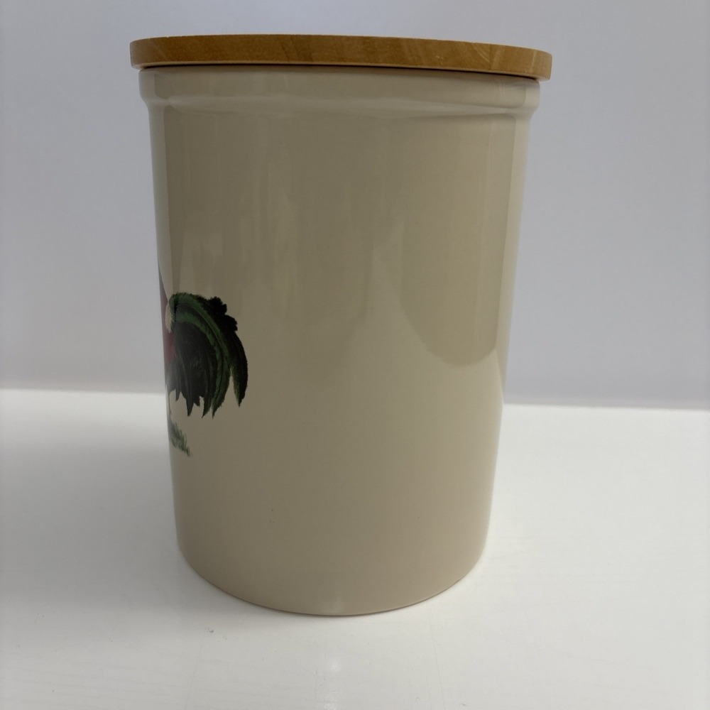 Pimpernel Ceramic Canister Rooster Farmhouse Kitchen Storage Jar Wooden Lid - Picture 7 of 11